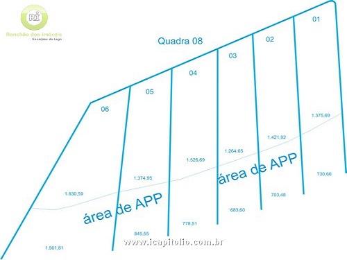 Lotes para vender no condomínio Lago Vitória em Capitólio